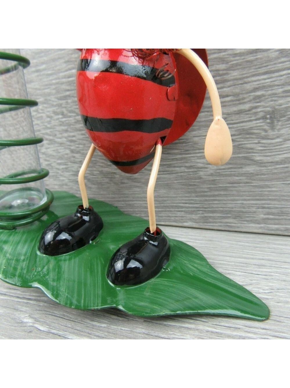Yard Decor Garden Outdoor Ladybug Rain Gauge - Picture 6 of 12